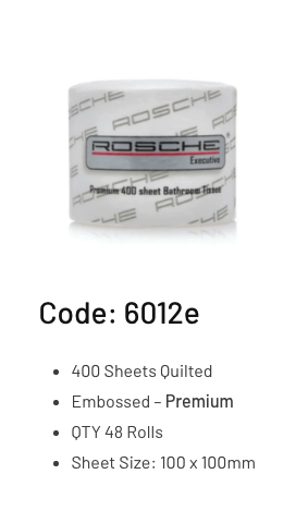 ROSCHE PREMIUM 400'S &quot;QUILTED&quot; - 48 ROLLS/CTN