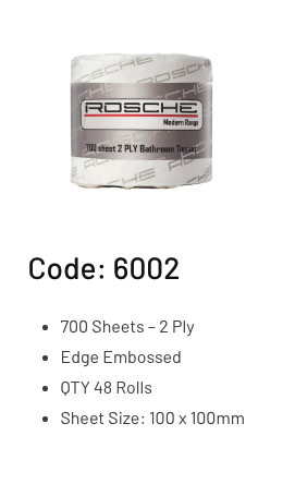 ROSCHE 2 PLY 700 SHEET - 48 ROLLS/CTN