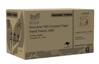 (INDIGENOUS OWNED) BIOD - EXECUTIVE TAD COMPACT PAPER HAND TOWEL