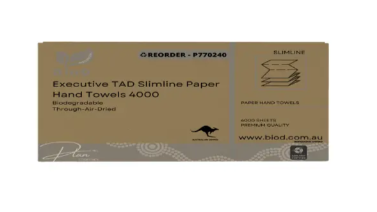 (INDIGENOUS OWNED) BIOD - EXECUTIVE TAD SLIMLINE PAPER HAND TOWEL 4000