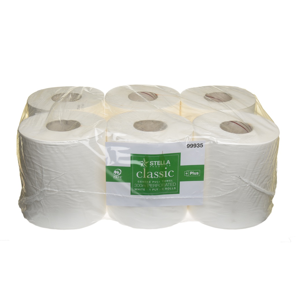 STELLA PROFESSIONAL 1PLY 300M C/PULL - 6 ROLLS