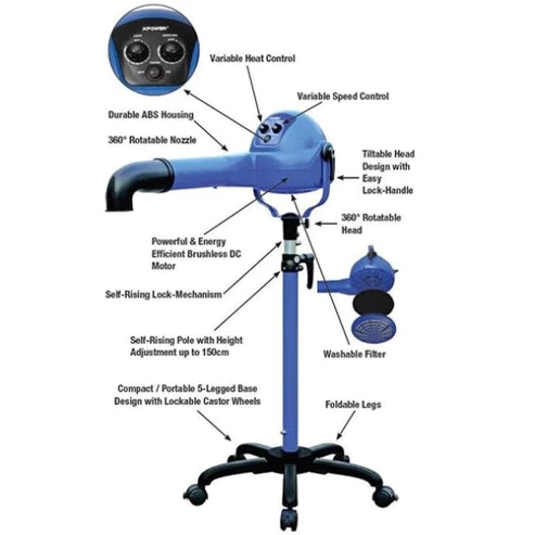 CLEANSTAR - XPOWER DC MOTOR STAND PET DRYER 2000W