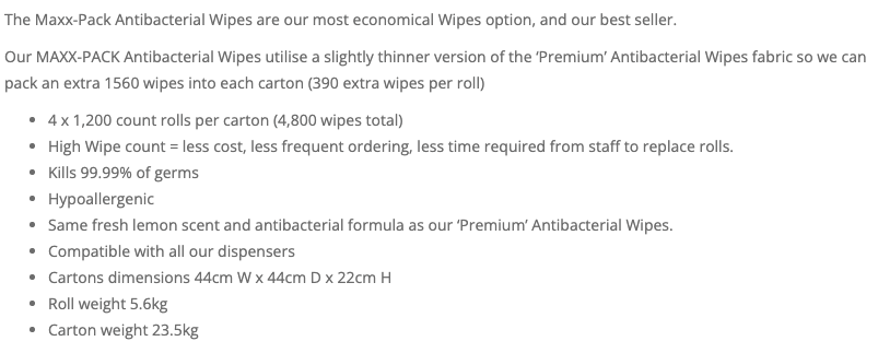 WOW ANTIBACTERIAL WIPES MAXX PACK 4*1200 WIPES