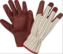 COTTON GLOVES BROWN NITRILE COATED