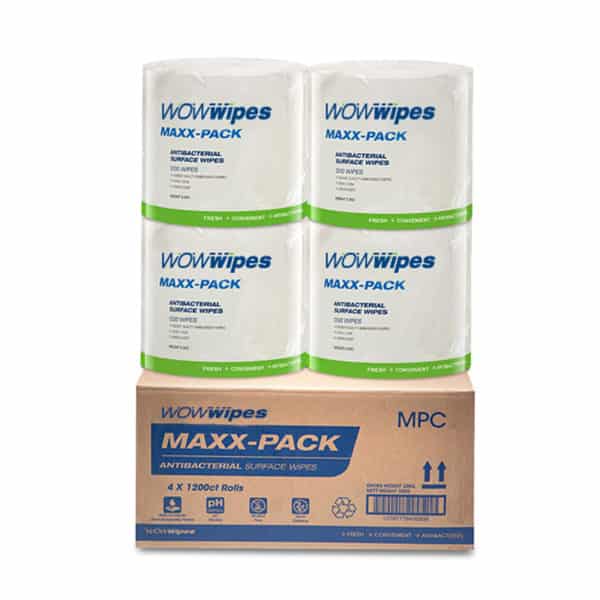 WOW ANTIBACTERIAL WIPES MAXX PACK 1200/WIPES