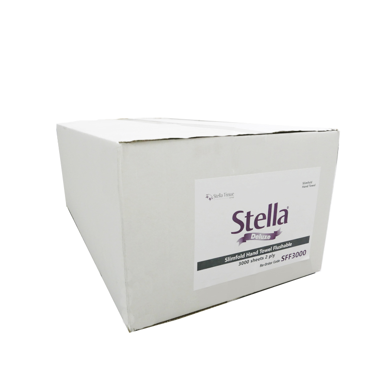 STELLA DELUXE 2PLY 3000SHT FLUSHABLE SLIMFOLD - 20 PACKS/CTN