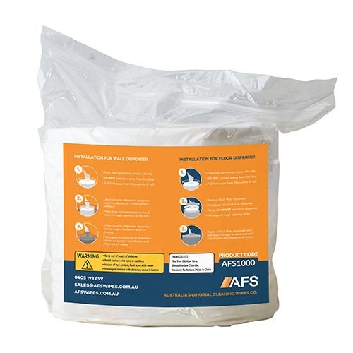 AFS ANTIBACTERIAL CLEANING WIPES 1200/ROLL
