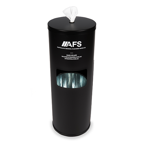 AFS BLACK FLOOR STAND WITH BIN MATTE BLACK