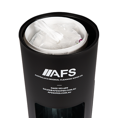 AFS BLACK FLOOR STAND WITH BIN MATTE BLACK