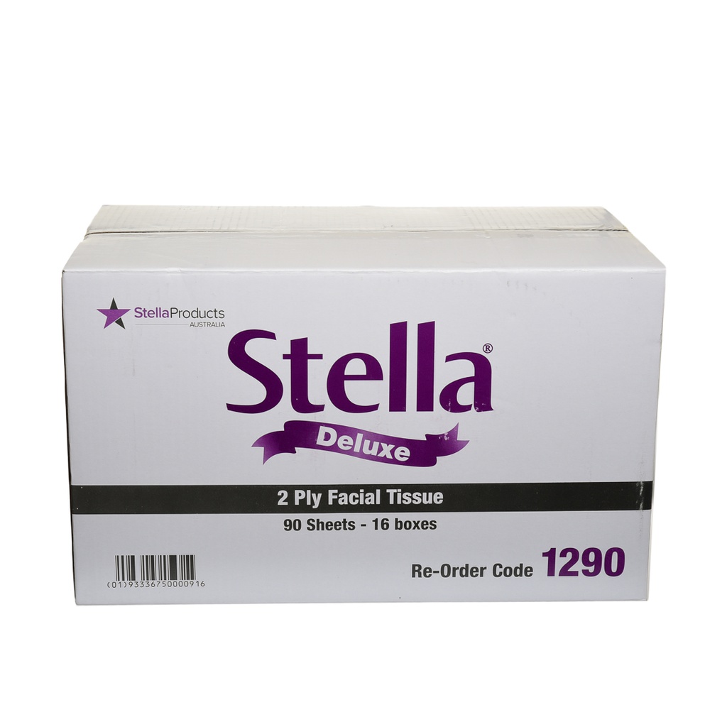 STELLA DELUXE 2PLY 90SHT CUBE FACIAL TISSUE - 12 BOX/CTN