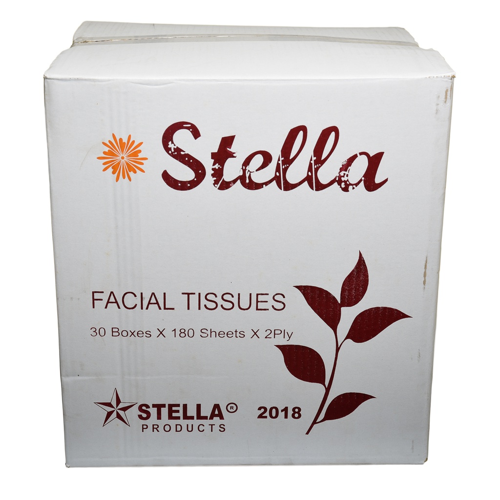 STELLA DELUXE 2PLY 180SHT FACIAL TISSUE