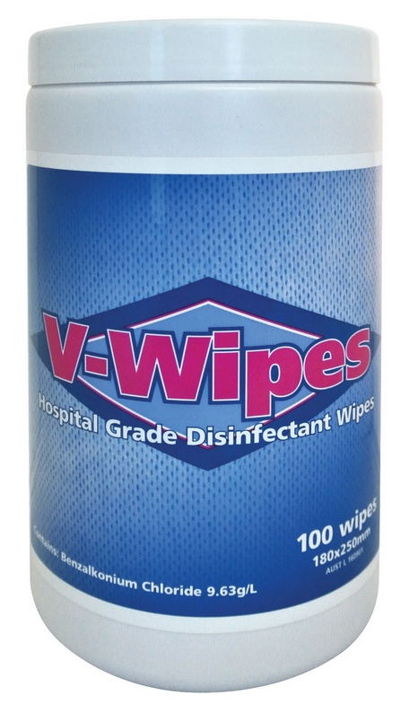 WHITELEY V-WIPES 100 WIPES CANISTER