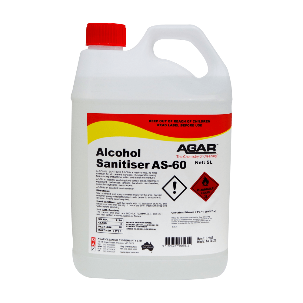 AGAR - ALCOHOL SANITISER AS-60 5L