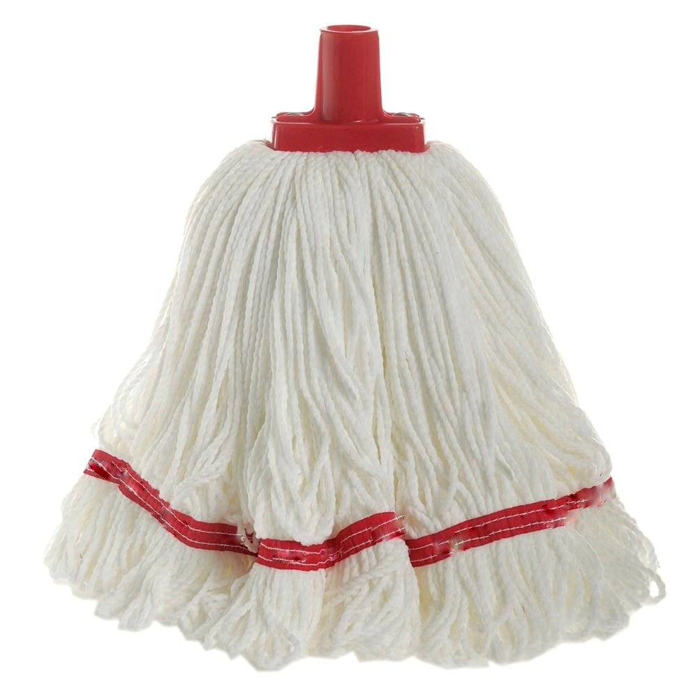 WHITE MICROFIBRE MOP HEAD 400G RED