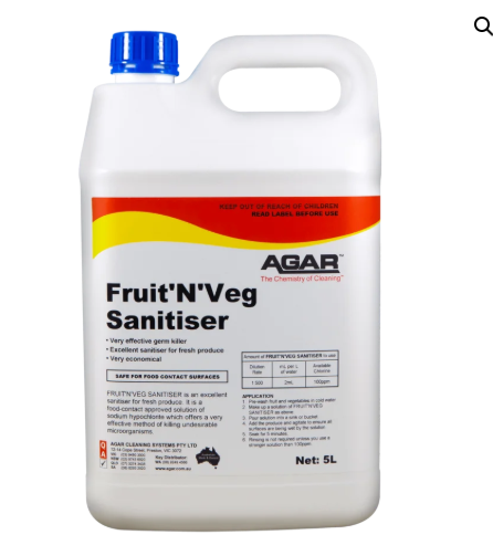 AGAR - FRUIT'N'VEG SANITISER 5L