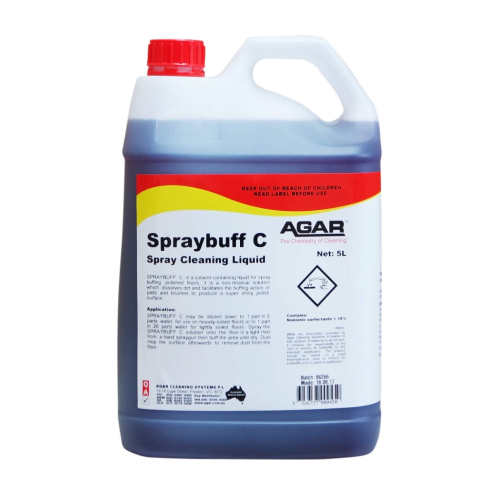 AGAR - SPRAYBUFF C SPRAY CLEANING LIQUID  5L