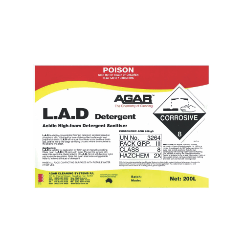 AGAR - LAD DETERGENT 200L