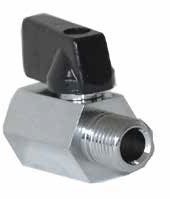 CLEANSTAR - BALL VALVE, MINI HEX CHROME 1/4” MXF