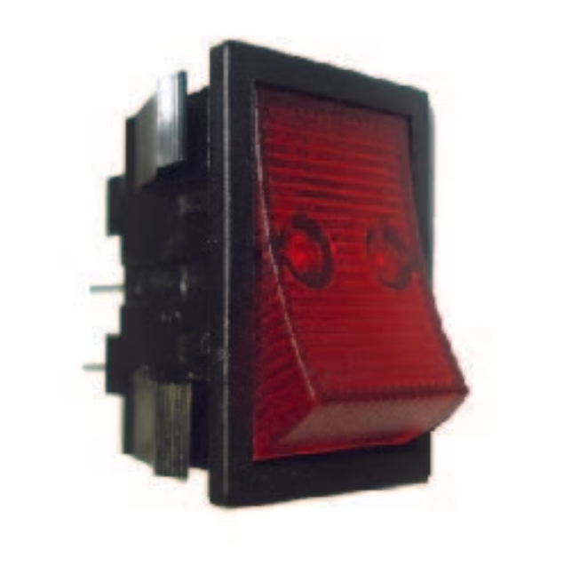 CLEANSTAR – SWITCH -RED ROCKER ILLUM-4POLE