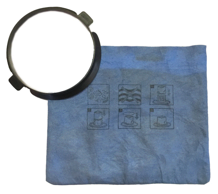 CLEANSTAR-REUSABLE CLOTH FILTER AND CLAMPRING TO SUIT LIL’ RIPPER (VRIP)