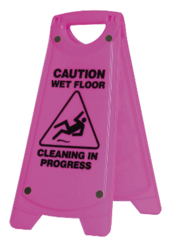 IW-101P NON-SLIP A-FRM CAUTION SIGN PINK