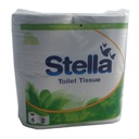STELLA CLASSIC 2PLY 400SHT RECYCLED TOILET TISSUE - 4PK