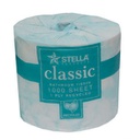 [1000CL] STELLA CLASSIC 1PLY 1000SHT RECYCLED TOILET TISSUE - 48 ROLLS/CTN