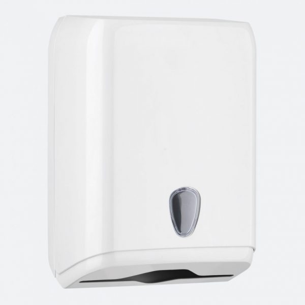 WHITE MIDI FOLD HAND TOWEL DISPENSER