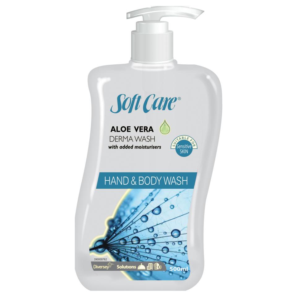 SOFT CARE DERMAWASH ALOE VERA HAND &amp; BODY  WASH 500ML