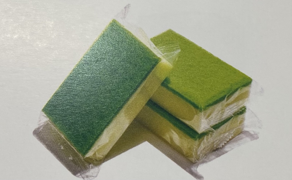 ROSCHE SCOURING SPONGE INDIVIDUALLY WRAPPED 110 X 70 X 40