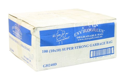 240L C/GREEN DEGRADABLE BIN LINERS NATURAL (LIGHT BLUE PRINT - CTN 100)