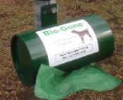 BIO-GONE ROLL DISPENSER - POWDER-COATED STAINLESS STEEL FOR 250/500BAGS