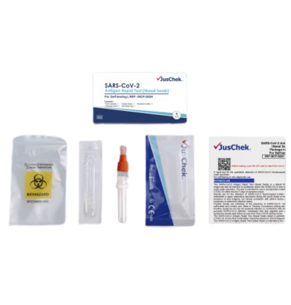 JUSCHEK SARS-COV-2 ANTIGEN RAPID TEST (NASAL SWAB)  INCP-502H SELF (RAT) TEST 5 PACK