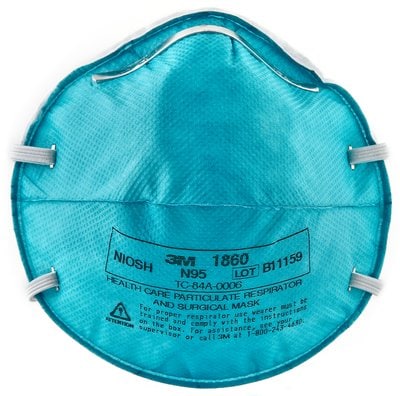 3M 1860 BLUE CUPPED PARTICULATE RESPIRATOR &amp; SURGICAL MASK
