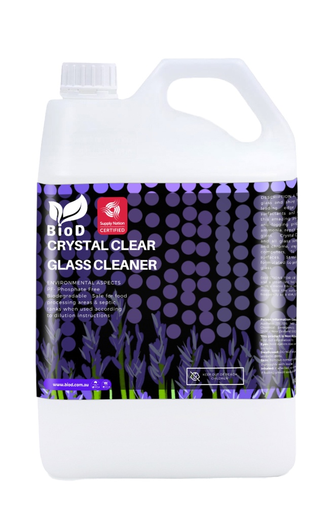 BIOD-CRYSTAL CLEAR GLASS CLEANER-5L