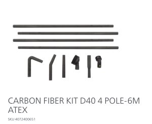 CARBON FIBRE POLE KIT - 4 POLES TO 6 METRES REACH