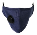 CLEANSTAR - CLOTH FACE MASK WITH VENT AND FILTER - NAVY BLUE