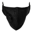 CLEANSTAR - CLOTH FACE MASK WITH VENT AND FILTER - BLACK