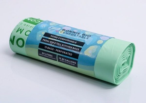 [BB-60L-24] CLEANSTAR - BONNIE BIO 60L COMPOSTABLE BIN &amp; RUBBISH BAGS – ROLL OF 15