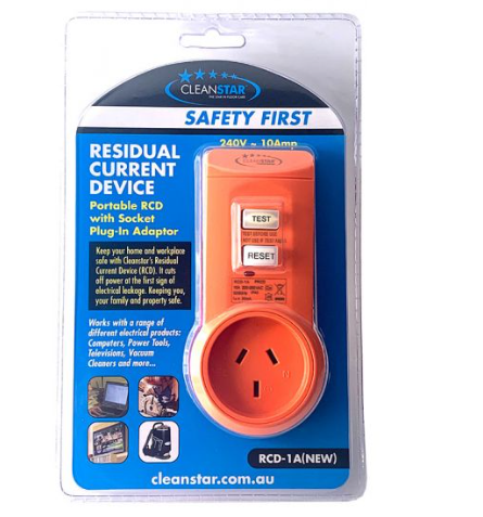 CLEANSTAR-PORTABLE RCD WITH SOCKET PLUG-IN ADAPTOR