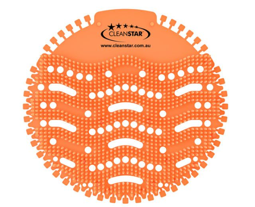 CLEANSTAR- BOX OF 250 URINAL SCREENS - TANGERINE FRAGRANCE