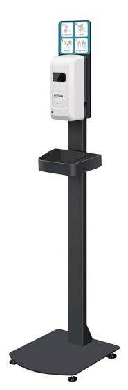 CLEANSTAR - TOUCHLESS HAND SANITISER AND SOAP DISPENSER STATION STAND