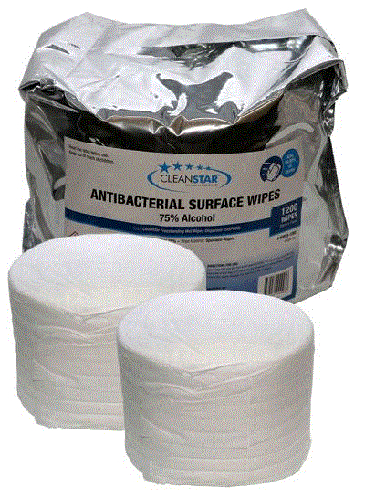CLEANSTAR - ANTIBACTERIAL 75% ALCOHOL SURFACE WET WIPES 2-PACK