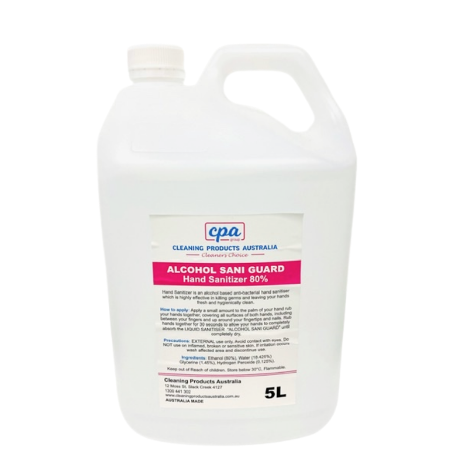 CPA - LIQUID SANITISER ALCOHOL SANI GUARD 78-80% 5L