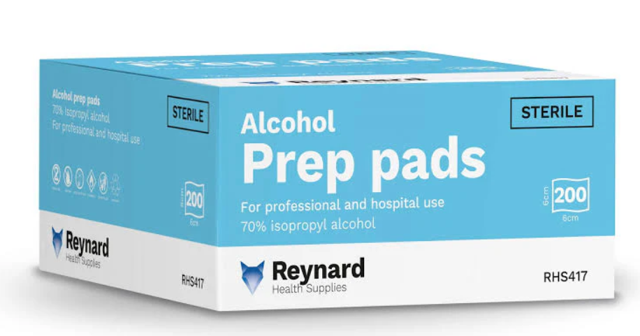 REYNARD STERILE ALCOHOL PREP PADS 200 PACK