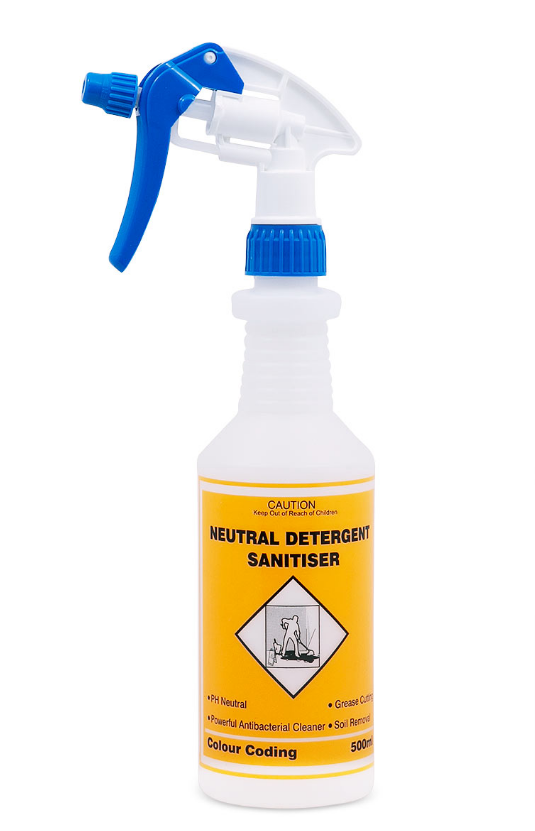 CHEMWORKS-NEUTRAL DETERGENT SANITISER EMPTY DISPENSING BOTTLE 500ML