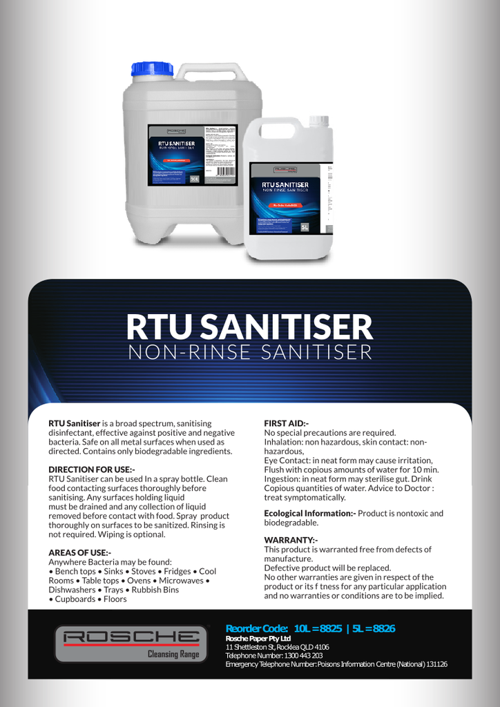 ROSCHE RTU SANITIZER 5L