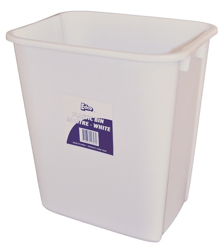 [19334] EDCO PLASTIC BIN 20L-WHITE