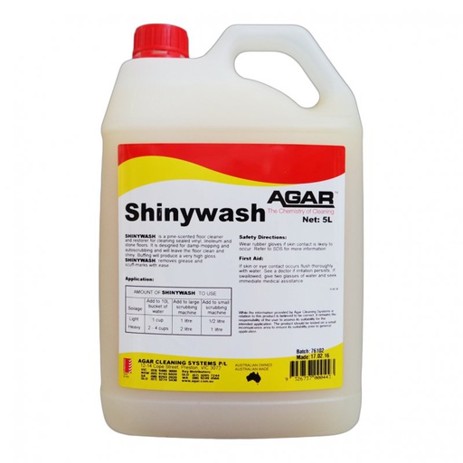 [SHIN5] AGAR - SHINYWASH 5L