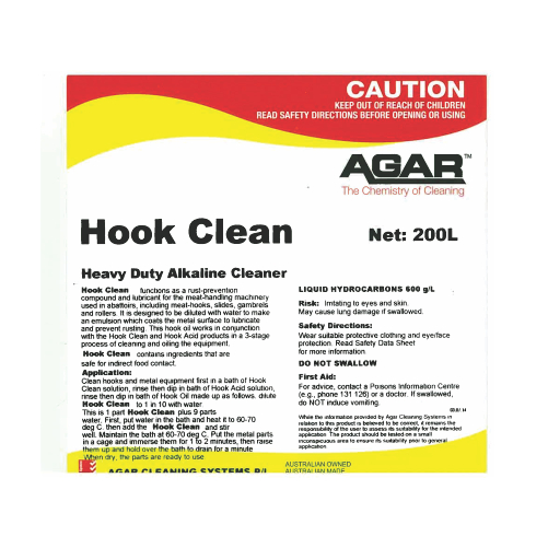 [HOOC200] AGAR - HOOK CLEAN 200L